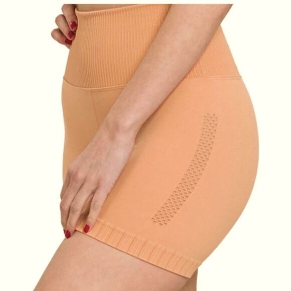 Zenana Outfitters Shorts in Butter Orange - Picture 1 of 7